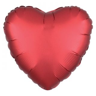 Globo corazón rojo satin sangría