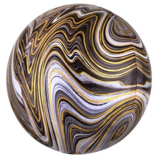 Globo orbz marmolado negro