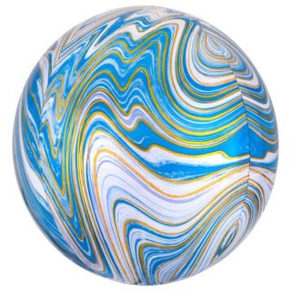 Globo orbz marmolado azul