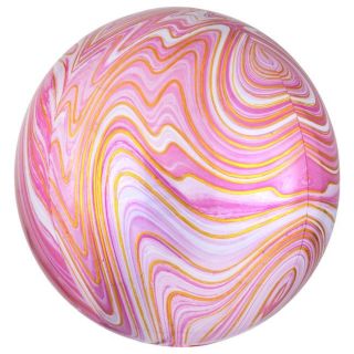 Globo orbz marmolado en rosa