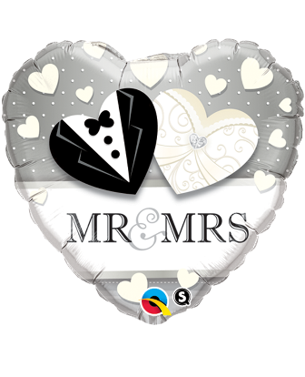 Globo corazón MR & MRS