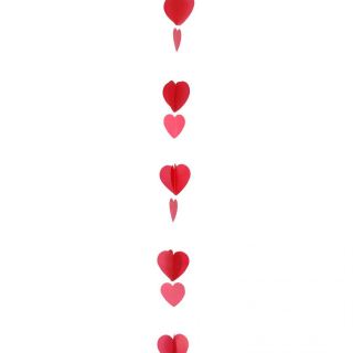 Cinta de corazones rojo y rosa