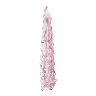 Cinta decorativa para globos en rosa y blanco