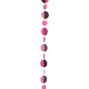 Cinta de círculos en fucsia y negro
