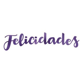 Letrero Felicidades metalizado