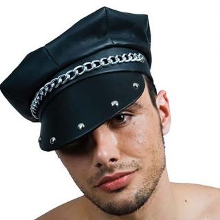 Gorra motero polipiel