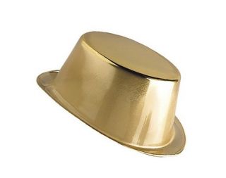 Sombrero chistera dorada