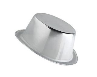 Sombrero chistera plateada