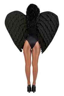 Alas plumas gigantes negras