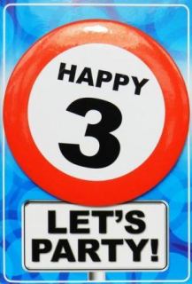 Tarjeta de cumpleaños con chapa happy 3