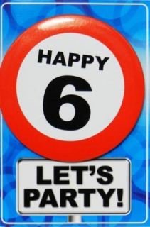 Tarjeta de cumpleaños con chapa happy 6