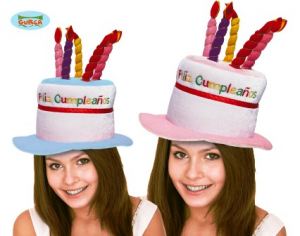 Sombrero tarta feliz cumpleaños