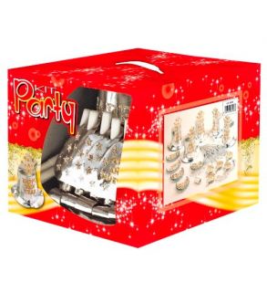 kit cotillón Feliz año nuevo plata