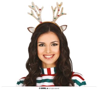 Diadema de reno dorada