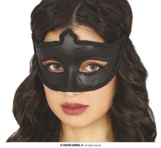 Antifaz negro con glitter