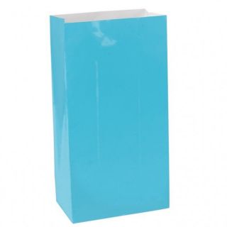 Bolsa de papel turquesa 12und