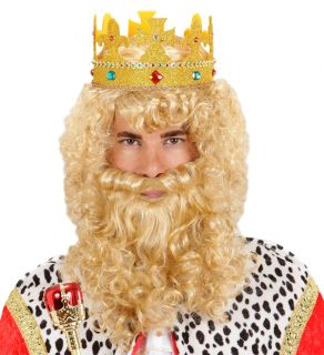 Peluca y barba  Rey Mago rubia