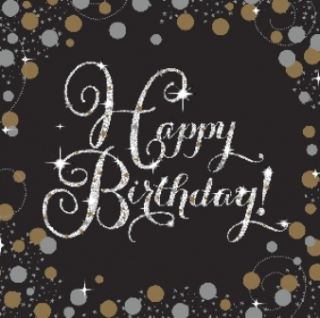 imagen Servilletas Happy Birthday sparkling