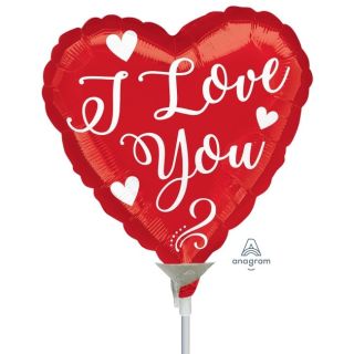 Globo micro foil corazon I love you