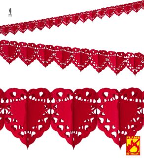 Guirnalda corazón rojo