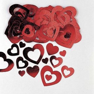 Confetti corazones rojos