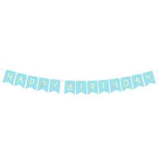 imagen Guirnalda happy birthday chic azul