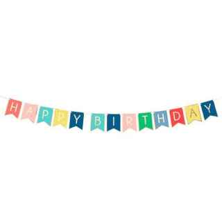 imagen Guirnalda Happy Birthday chic colores