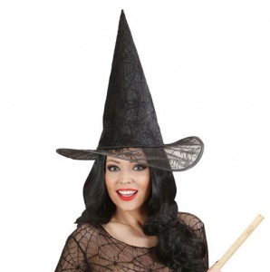 Sombrero de bruja con telarañas