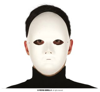 Careta blanca paper mache