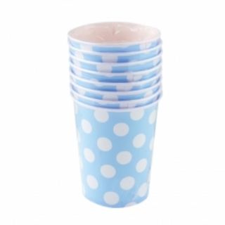 imagen Vasos azul con lunares