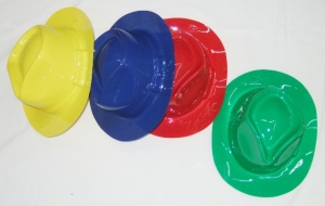 Sombrero vaquero plastico colores