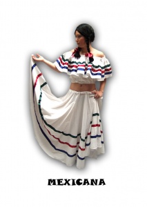 Alquiler de disfraz de Mexicana blanca
