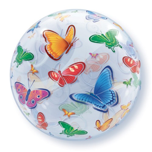 Globo bubble con mariposas