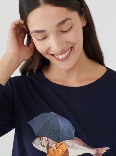 Camiseta Nice Things estampado Fish