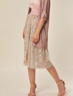 Falda midi Giorgia & Johns bordado