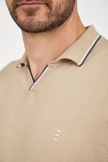 Polo Florentino punto slim fit beige