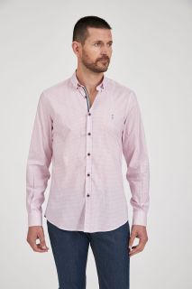 Camisa florentino slim fit estampado geométrico