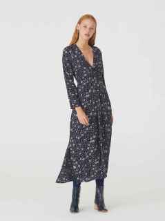 Vestido largo Nice Things Labyrinth print