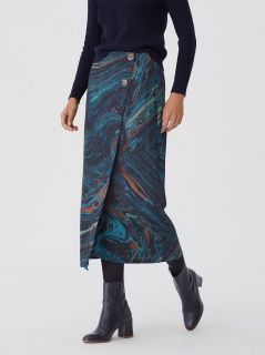 Falda midi Nice Things Ceramic print