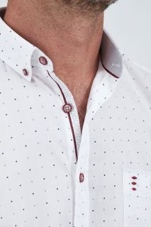 Camisa Florentino slim fit detalles blanca
