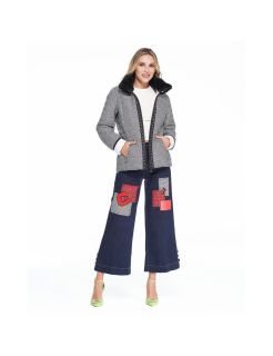 Parka Rever Mile Odra reversible animal print crudo