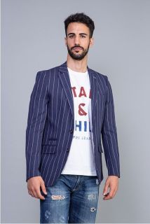 Chaqueta Bicycle rayas marino