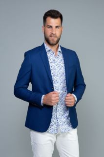 Chaqueta Bicycle microdibujo azul claro