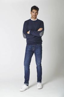 Jersey Crocquer cuello redondo con coderas