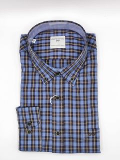 Camisa Gendive cuadros azul/marrón