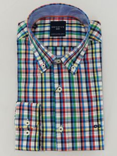 Camisa Gendive manga larga cuadros multicolor