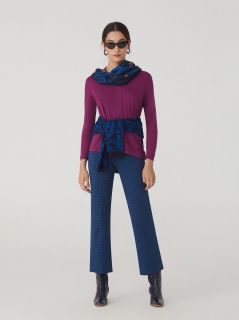 Pantalón Nice Things culotte jacquard espiga