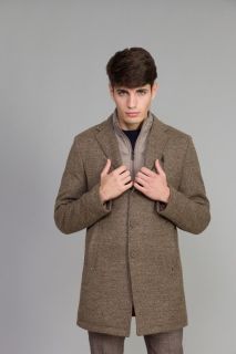 Abrigo Bicycle Sakai slim fit color visón