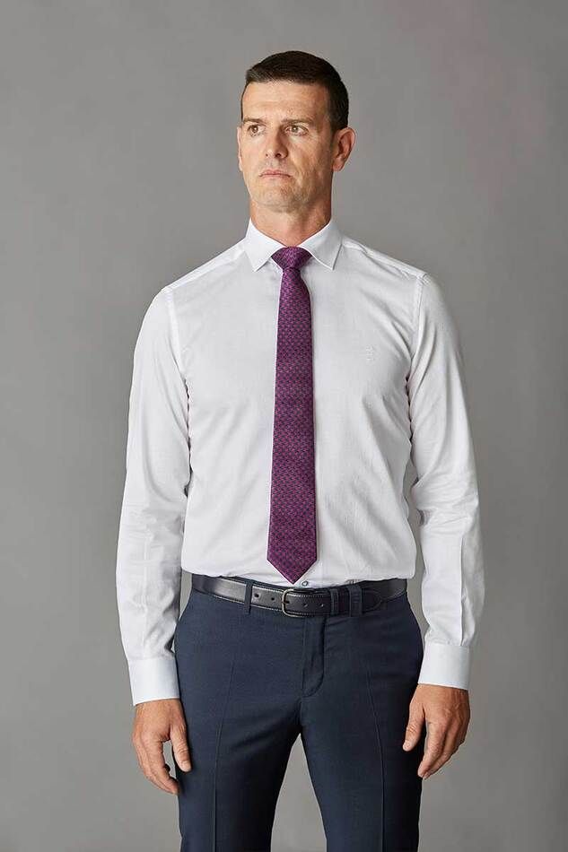 Camisa Florentino slim fit microdibujo vestir | LUCAS LCS