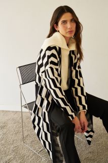 Maxi chaqueta Sita Murt jacquard menguados